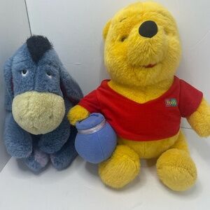 Vintage Winnie the Pooh, Eeyore and Vtech toy